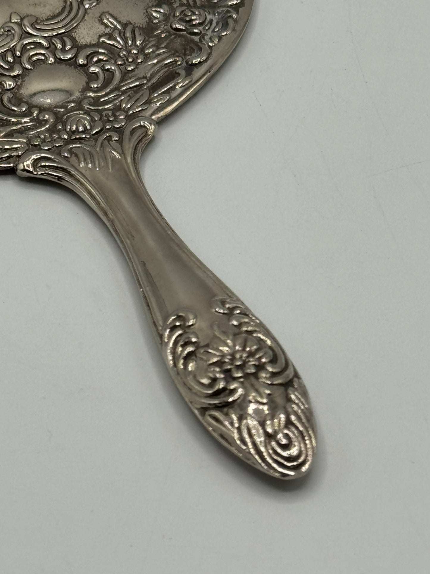 Vintage Silverplate Hand Mirror Vanity ANTIQUE STYLE