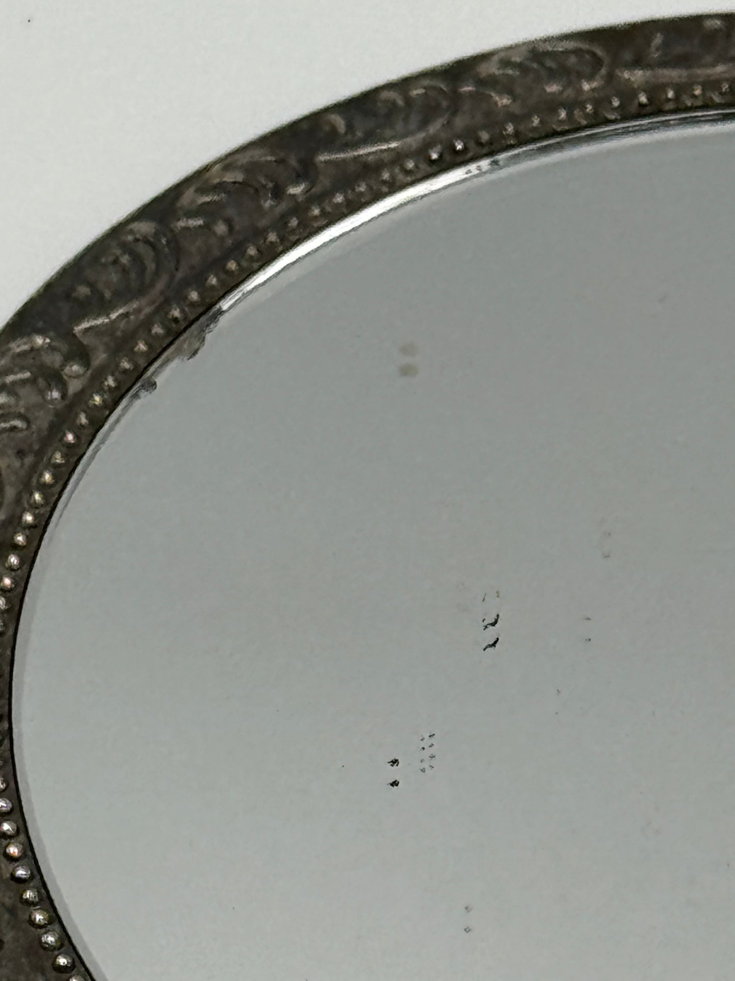Vintage Silverplate Hand Mirror Vanity ANTIQUE STYLE