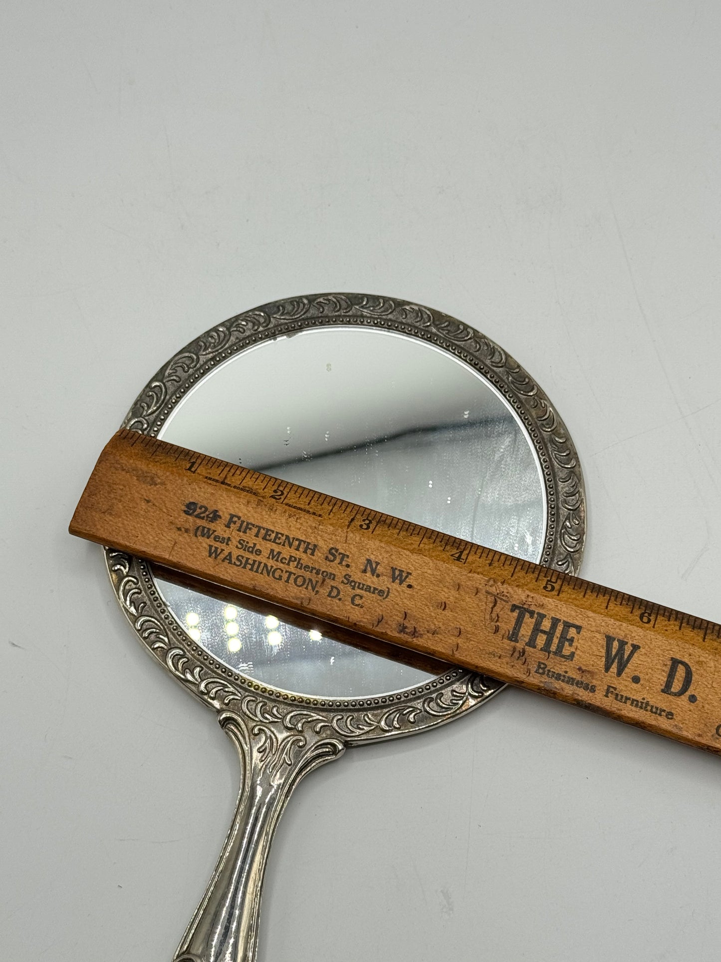 Vintage Silverplate Hand Mirror Vanity ANTIQUE STYLE