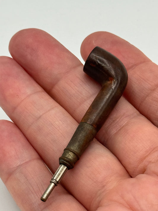 Antique Mechanical Twist NOVELTY Pen Wood Metal COLLECTIBLE
