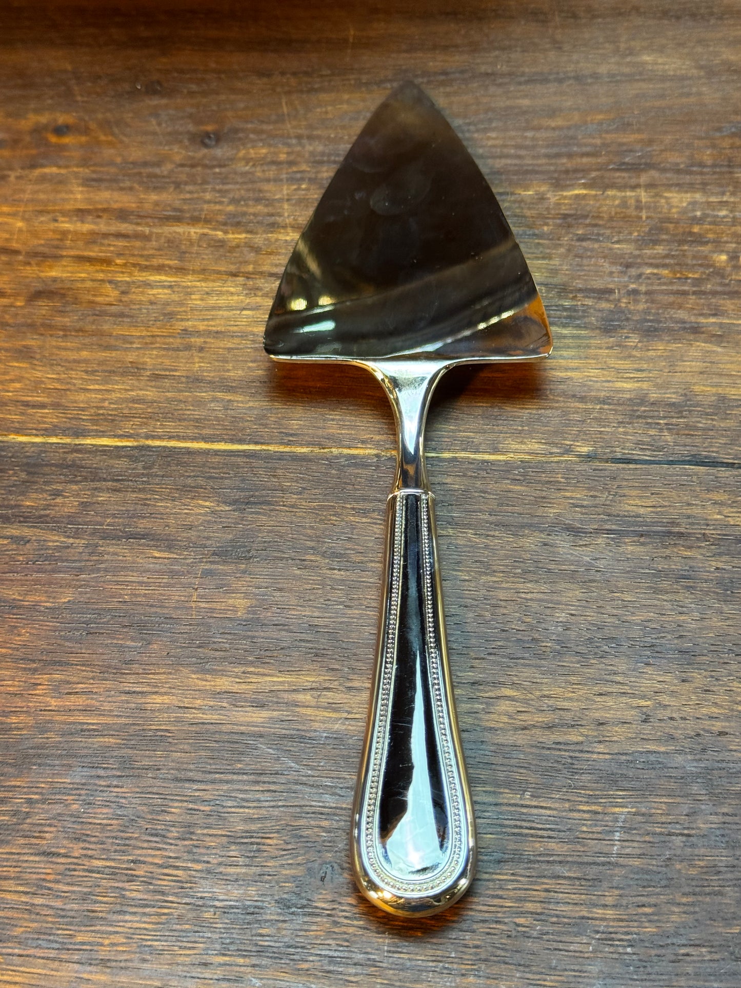 Vintage Silver Plate Pie Server Engraved Blade 10.5”