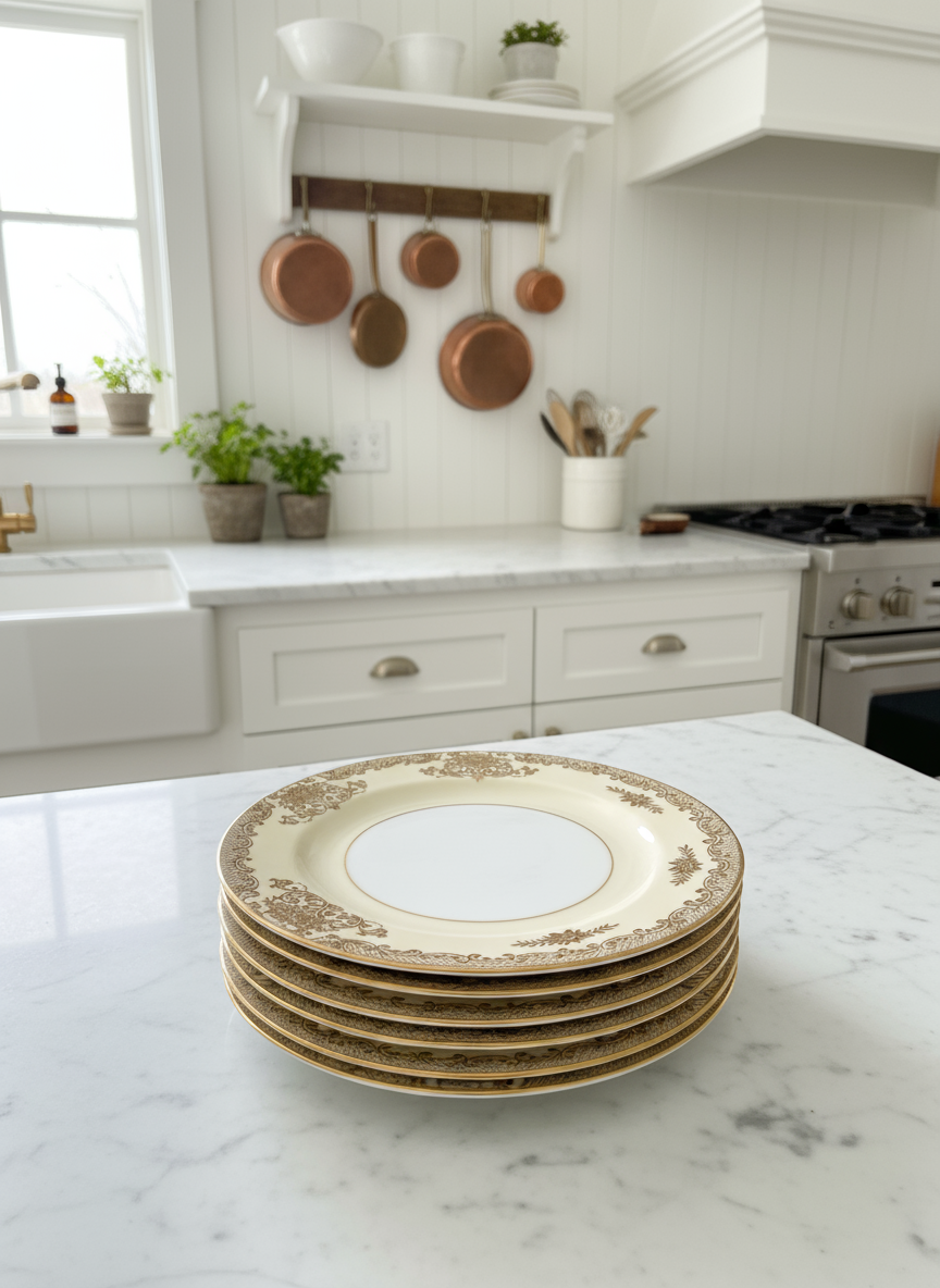 8 NORITAKE “Mayfield” Salad Plates ca. 7.5” ESTATE FIND