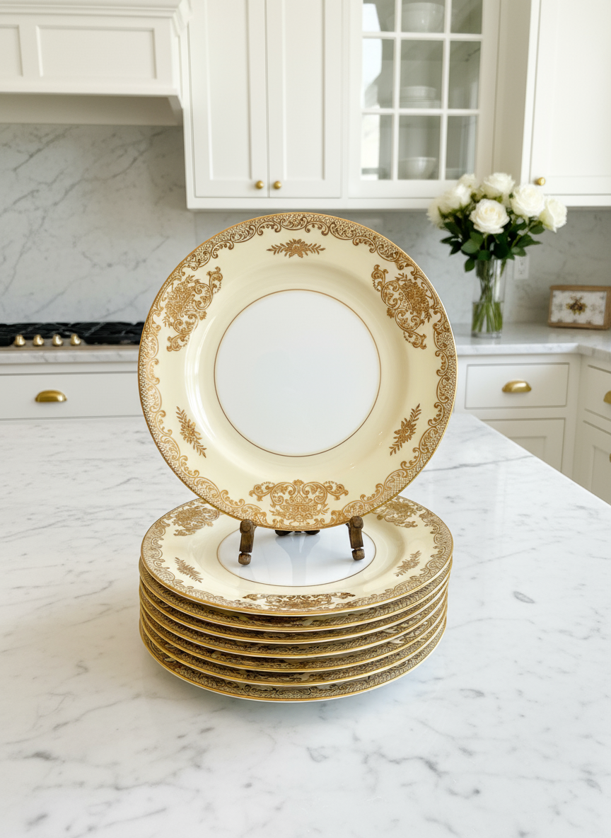 Set of 8 Noritake “Mayfield” Bread & Butter Plates 6.25”d ESTATE FIND