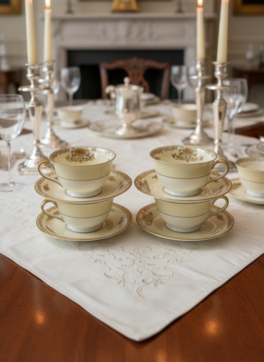 8 Noritake “Mayfield” Cups & Saucers ESTATE FIND