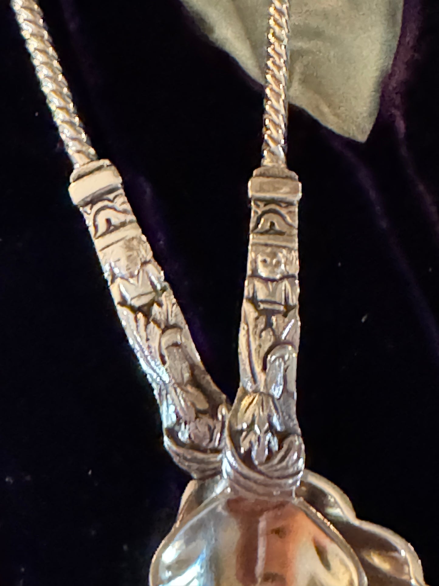 Antique Silver Plate Apostle Berry Spoon Pair WH&S William Hutton & Son Sheffield in Original Box 8” FINE SET