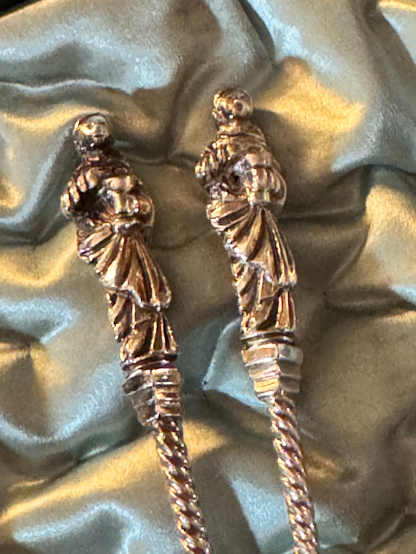 Antique Silver Plate Apostle Berry Spoon Pair WH&S William Hutton & Son Sheffield in Original Box 8” FINE SET