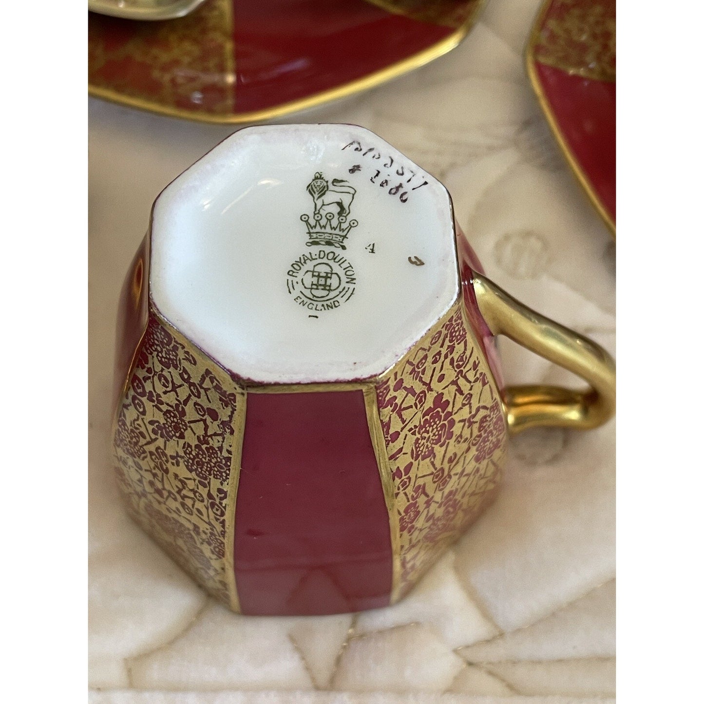 ART DECO Picnic Boxed GIFT Tea Set Sterling Spoons Mappin & Webb & Royal Doulton