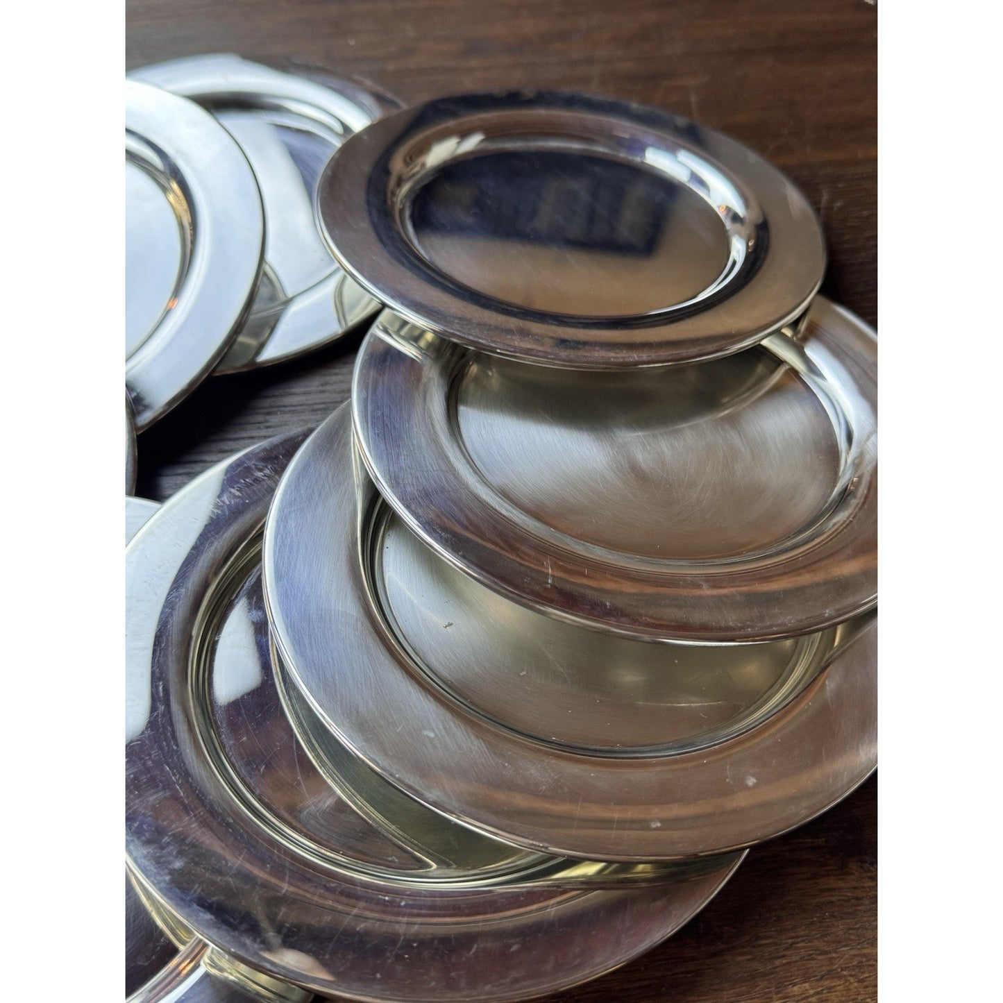 8 Silverplate Bread Dessert Plates Dishes 6” Classic Tableware
