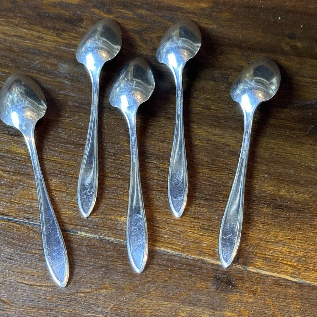 Set of 5 Community Silverplate Citrus Spoons Monogram D – 5.5”