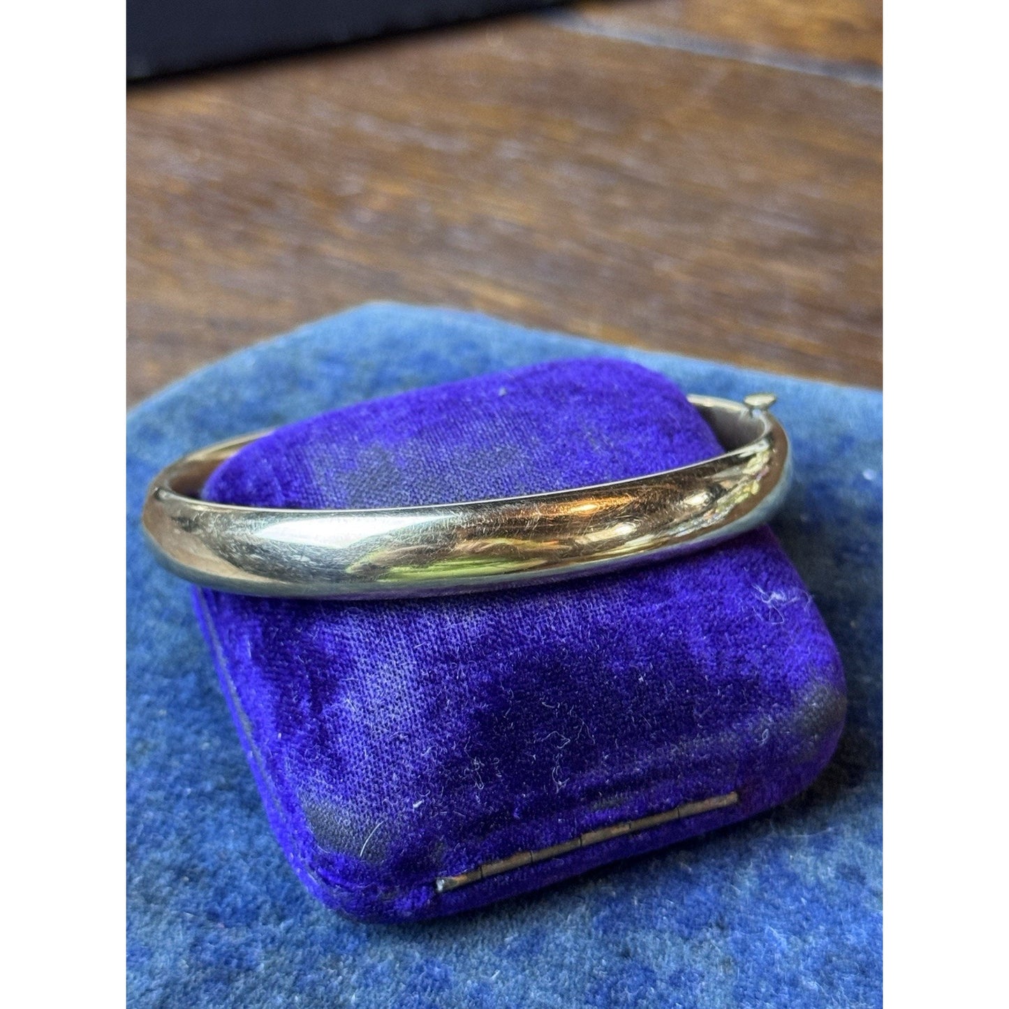 Vintage Krementz Gold Filled Hinged Bangle Bracelet Signed Fits 7” Classic