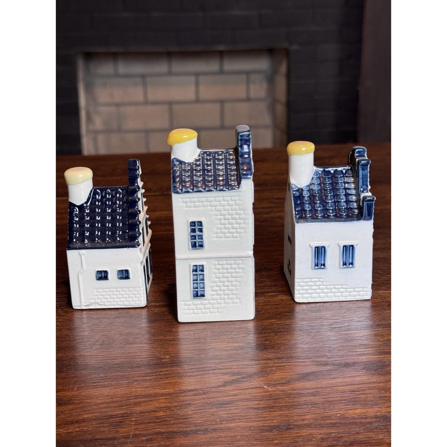 Set 3 KLM Delft Blue Dutch Houses #68 #73 #76 EMPTY Sealed Miniature READ‼️