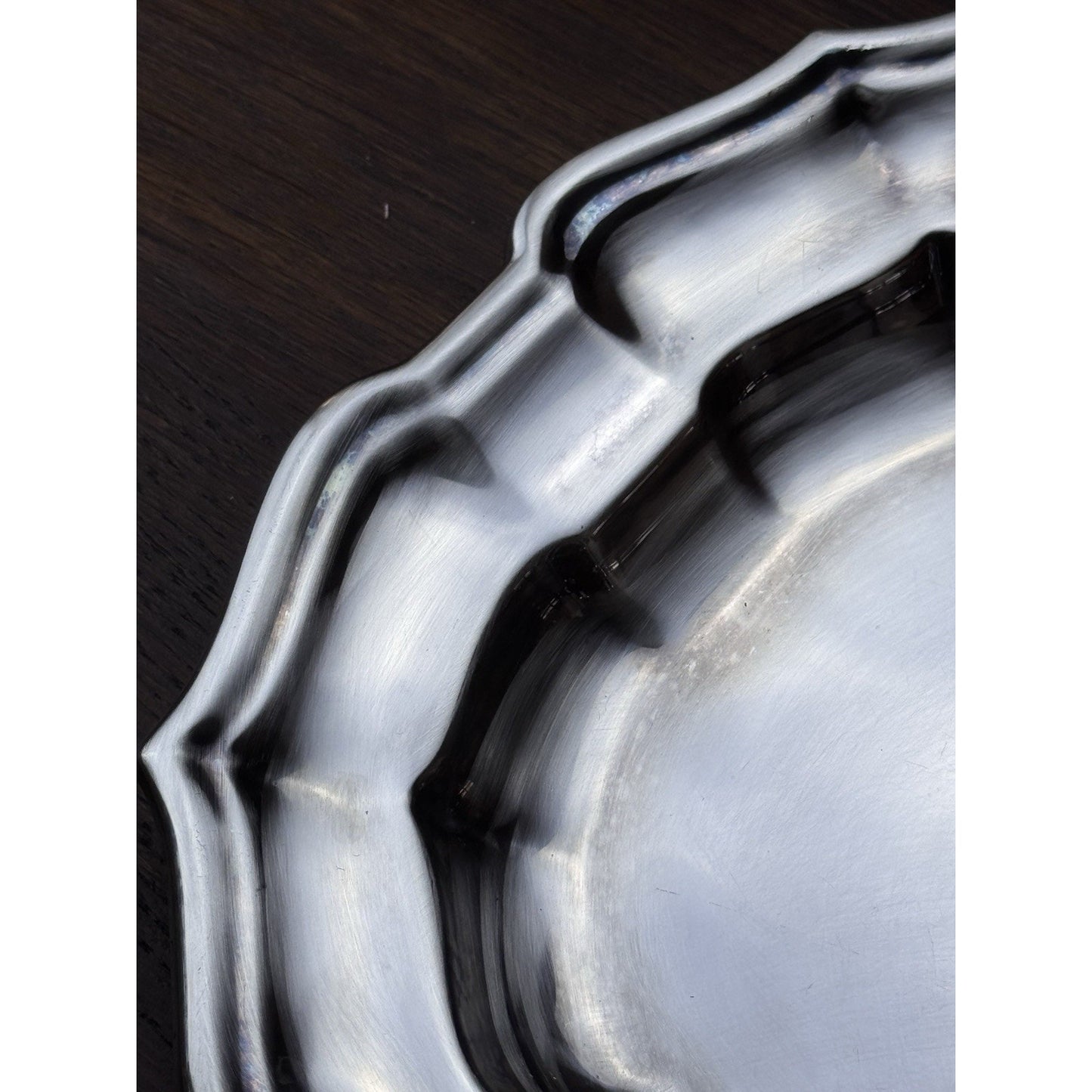 Silverplate Oval Serving Tray Reed & Barton Chippendale 15.25”
