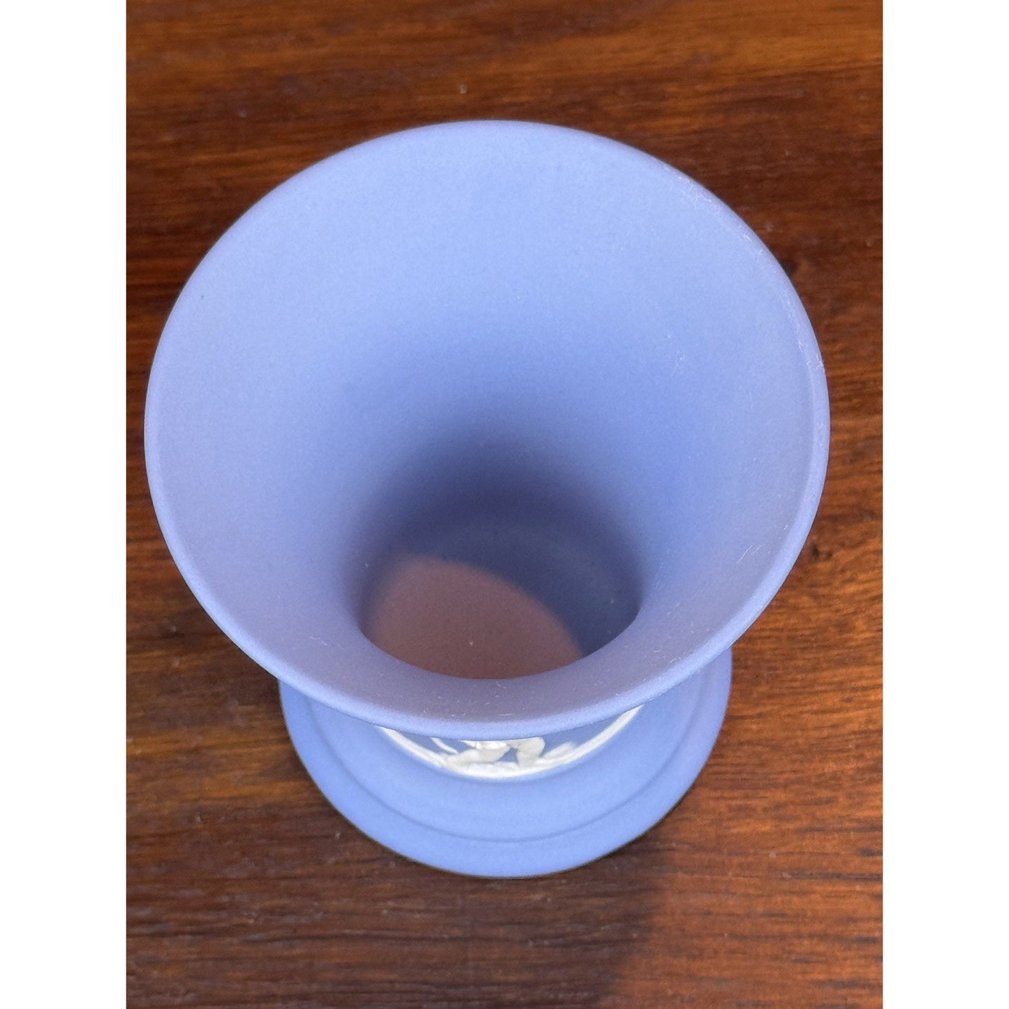 Vintage Wedgwood Blue Jasperware Small Vase Cherubs Putti Classical 3.5”