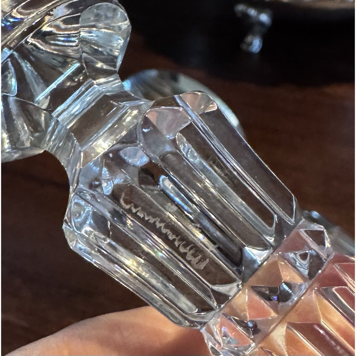 Vintage WATERFORD Crystal Salad Serving Set Fork Spoon Signed 10.75”
