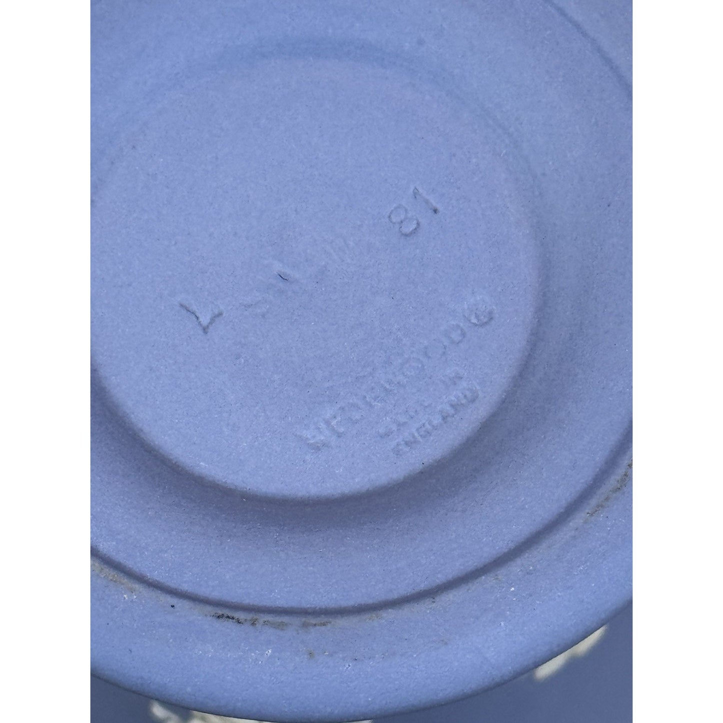 Vintage Wedgwood Blue Jasperware Small Vase Cherubs Putti Classical 3.5”