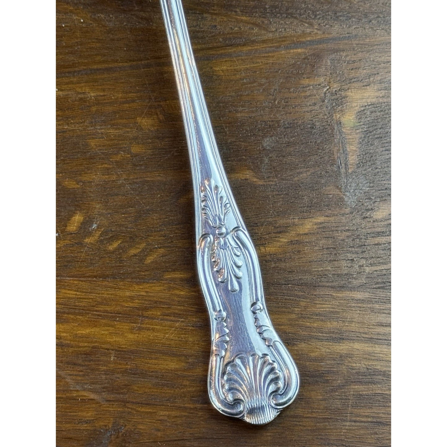 Vintage Stuffing Spoon Kings Pattern IFS Sheffield 13” Serving Spoon Silverplate