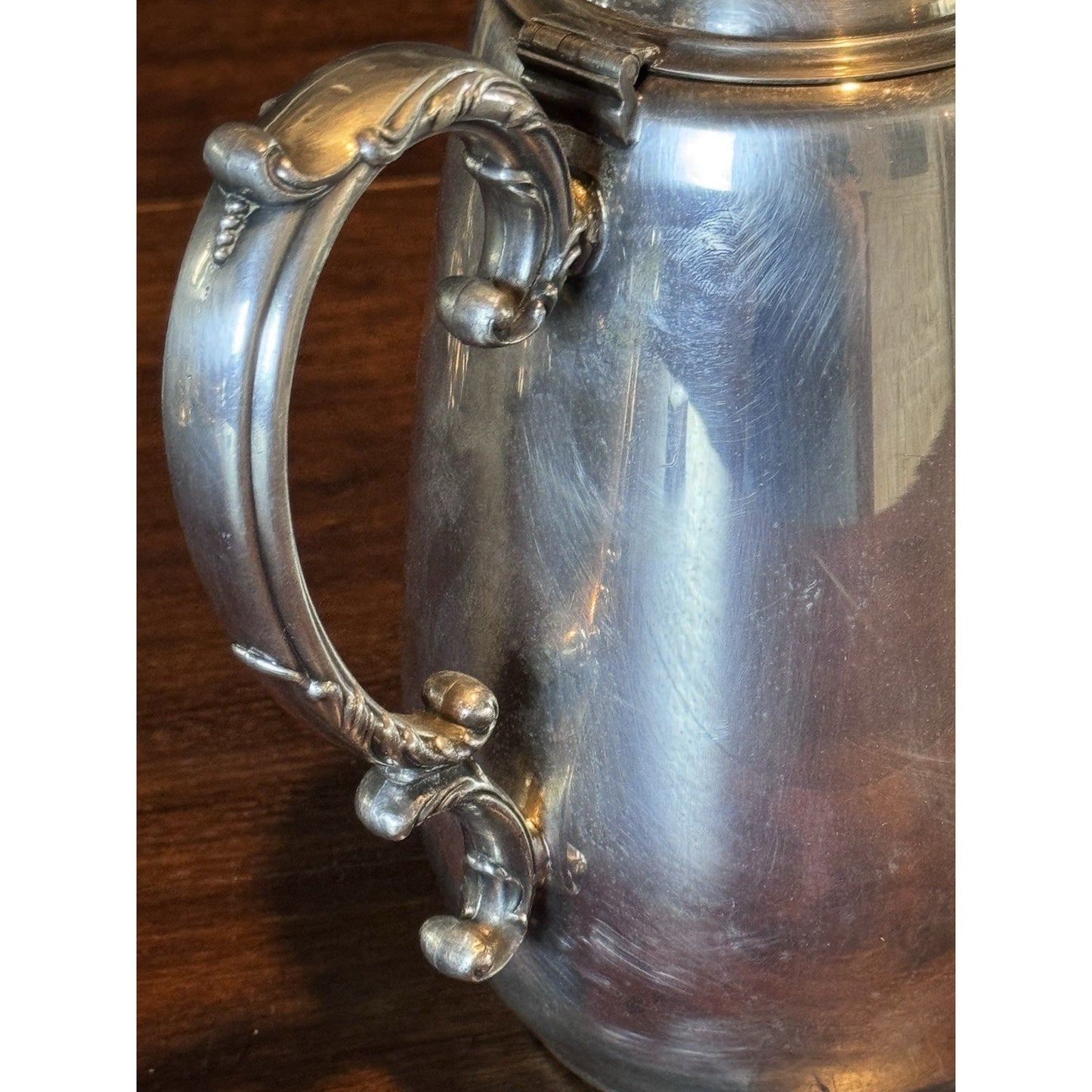Silverplate Coffee Pot WM Rogers Vintage Hollowware Tea Server 8.5”