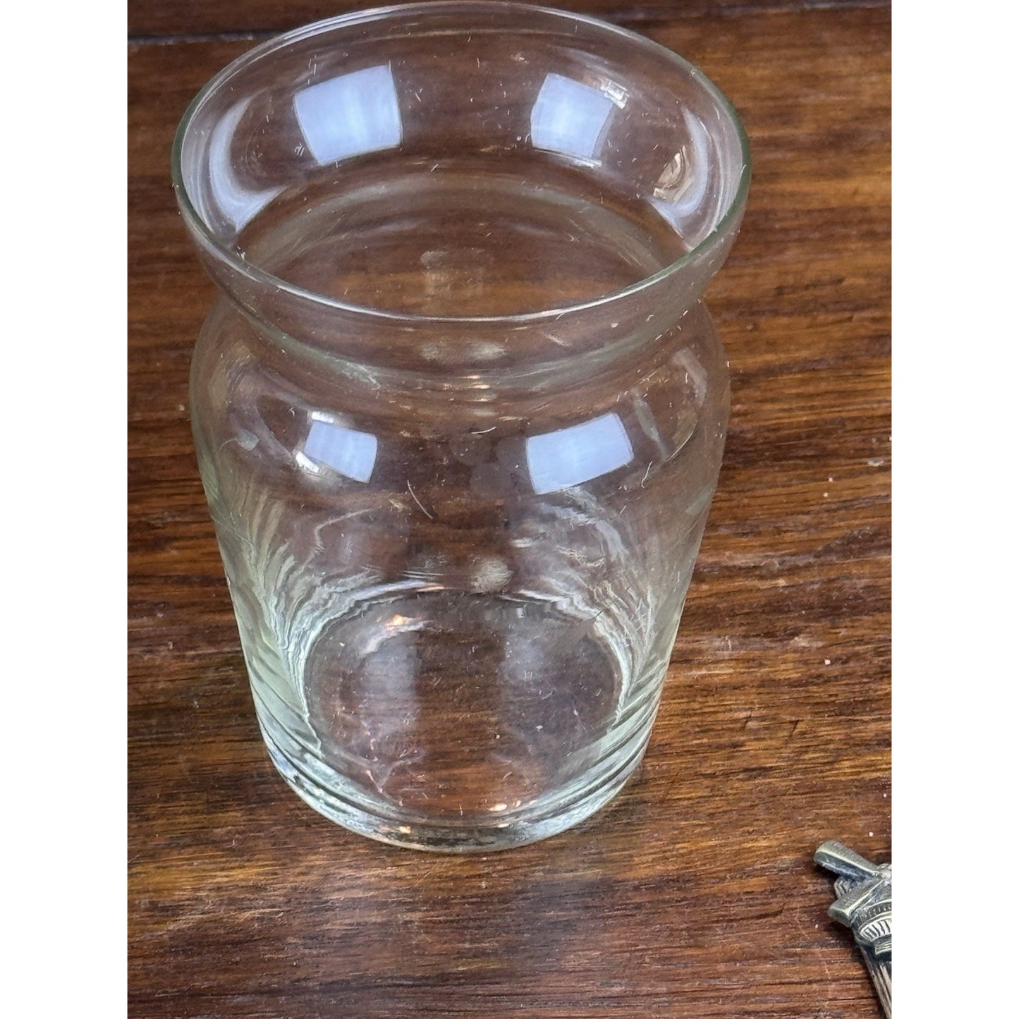 Vintage Dutch Windmill Silverplate Glass Confiture Jam Jar Matching Spoon
