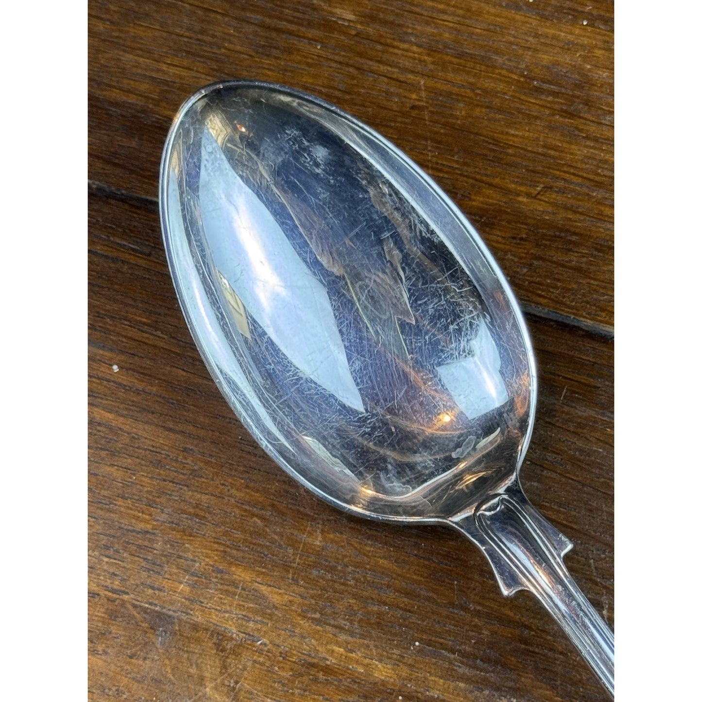 Vintage Stuffing Spoon Kings Pattern IFS Sheffield 13” Serving Spoon Silverplate