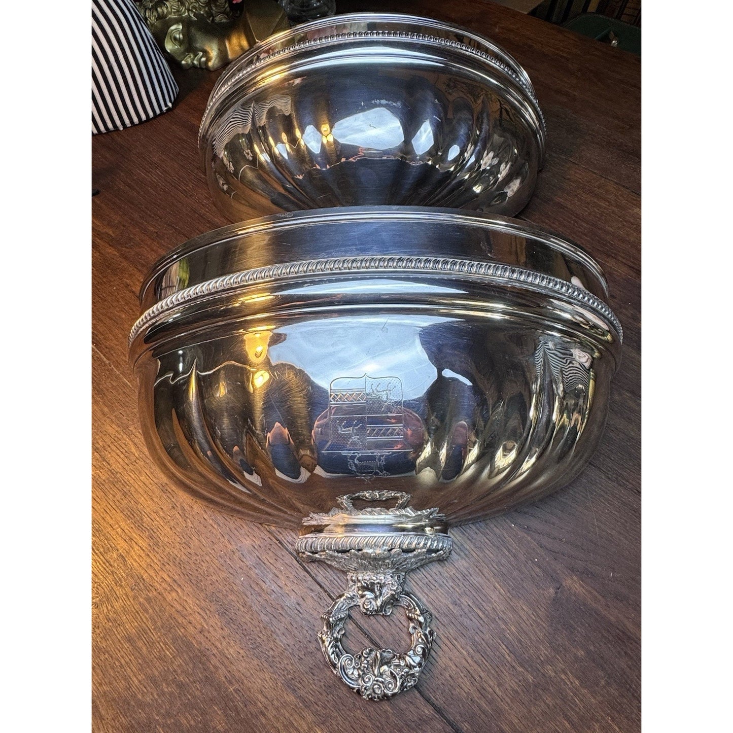 Vintage Silverplate Wall Sconces Pair Converted Sheffield Meat Dome 16”