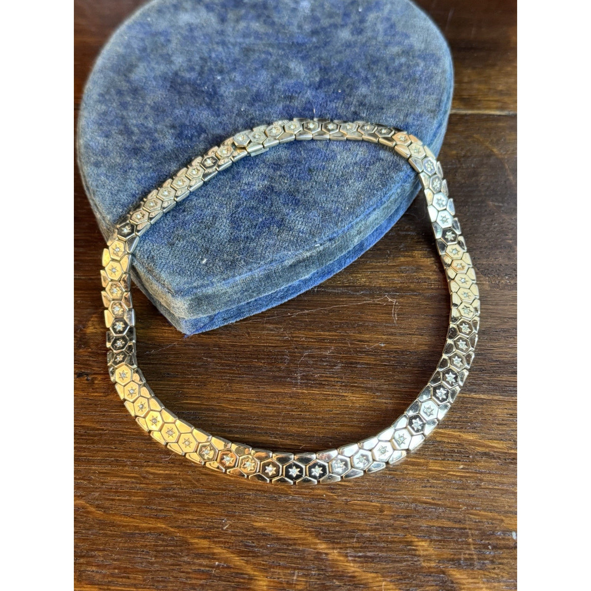 TRIFARI Alfred Philippe Necklace Goldtone Star Rhinestone Choker 1945 Patent