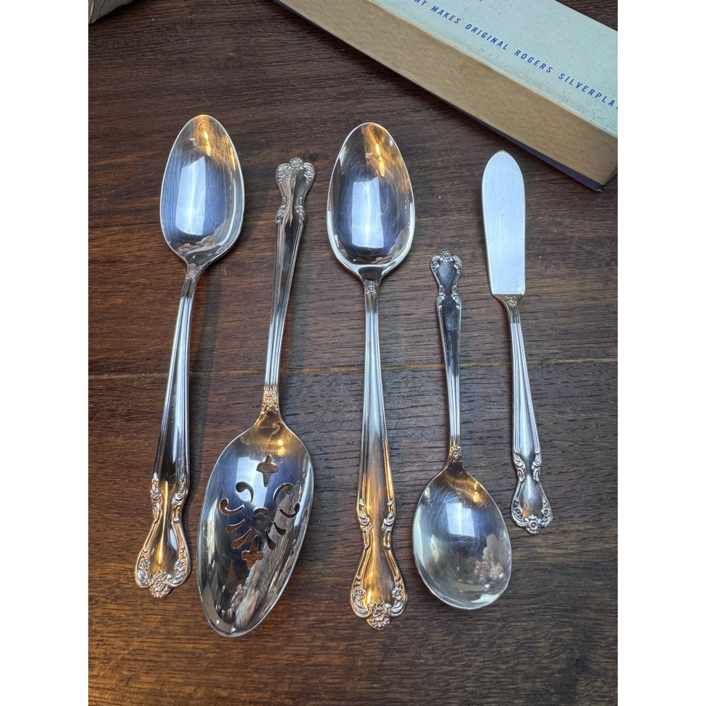 5 Pc Serving Set Daybreak Rogers Silverplate Original Case Flatware
