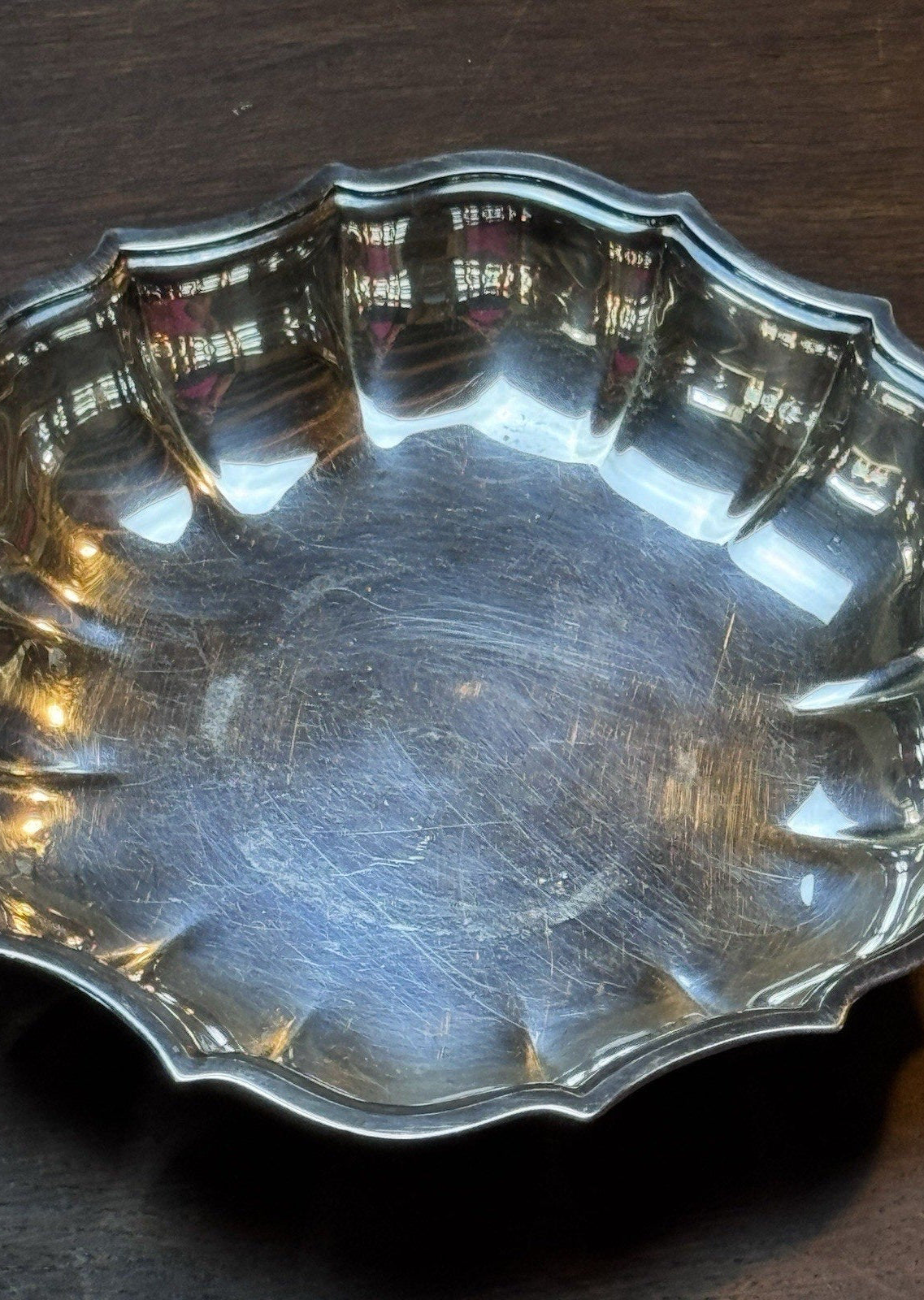 Vintage Silverplate Mint Julep Strainer Spoon & Small Nut Dish