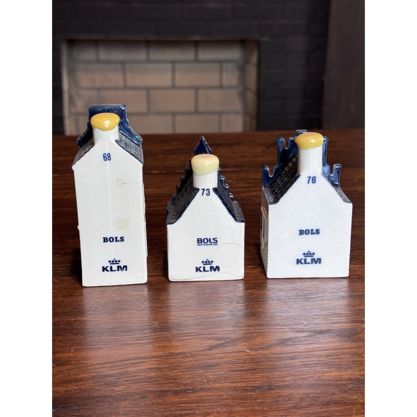 Set 3 KLM Delft Blue Dutch Houses #68 #73 #76 EMPTY Sealed Miniature READ‼️