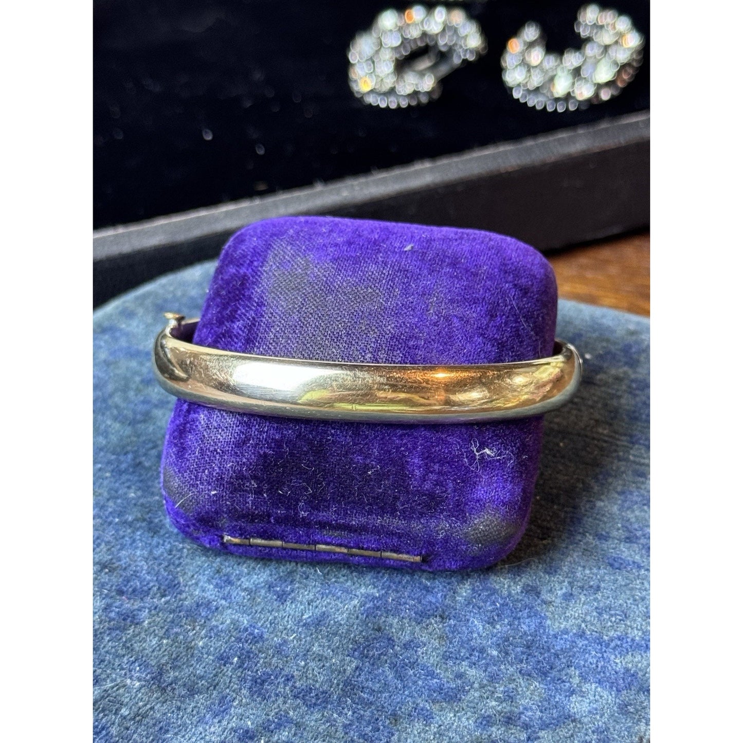 Vintage Krementz Gold Filled Hinged Bangle Bracelet Signed Fits 7” Classic