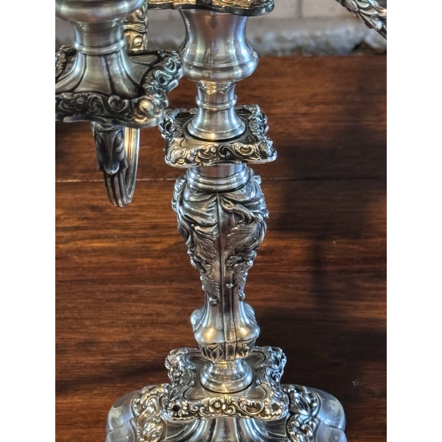 Webster Wilcox IS Silverplate 5 Light 4 WAYS Convertible Candelabra Pair 16.75”