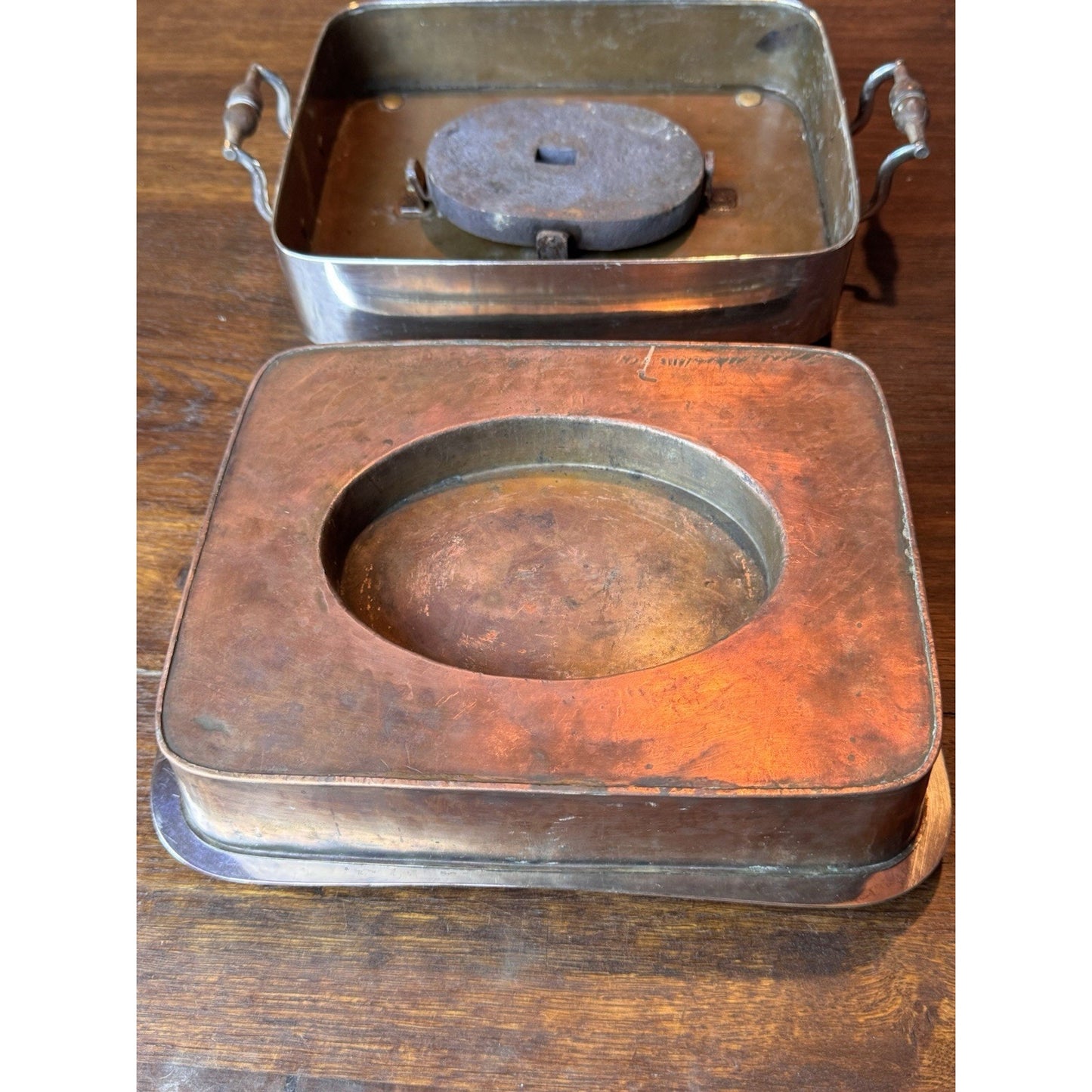 Antique Old Sheffield Silver on Copper Food Warmer 12.25” Georgian Victorian