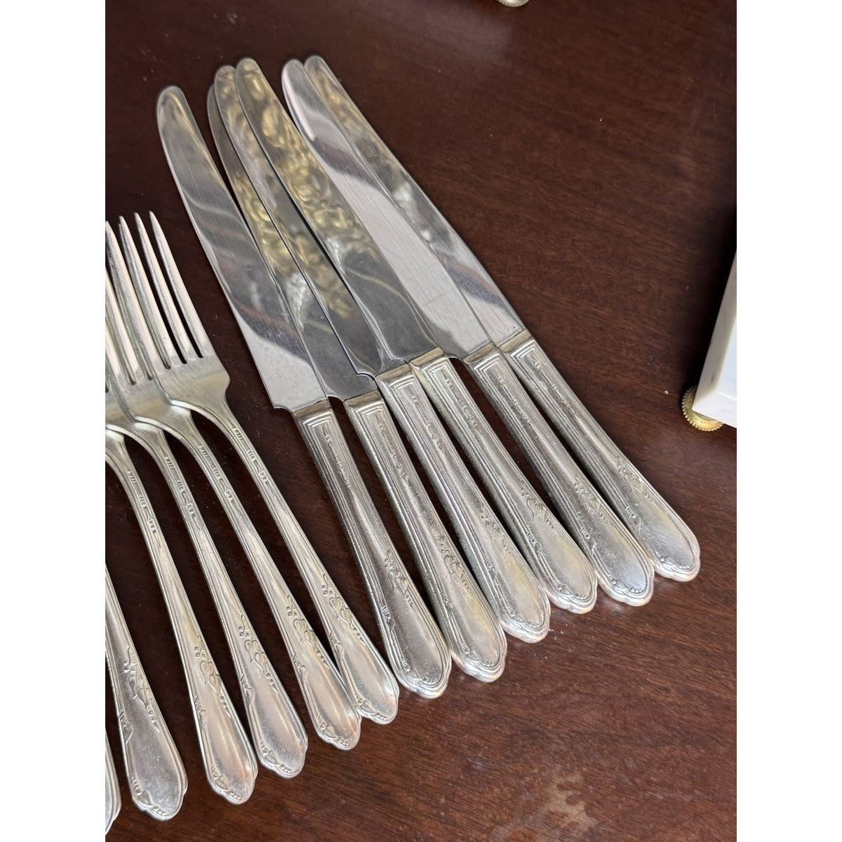 Silverplate Flatware Set Wm A Rogers Oneida 24 Pc Service For 6 Vintage 9.5”