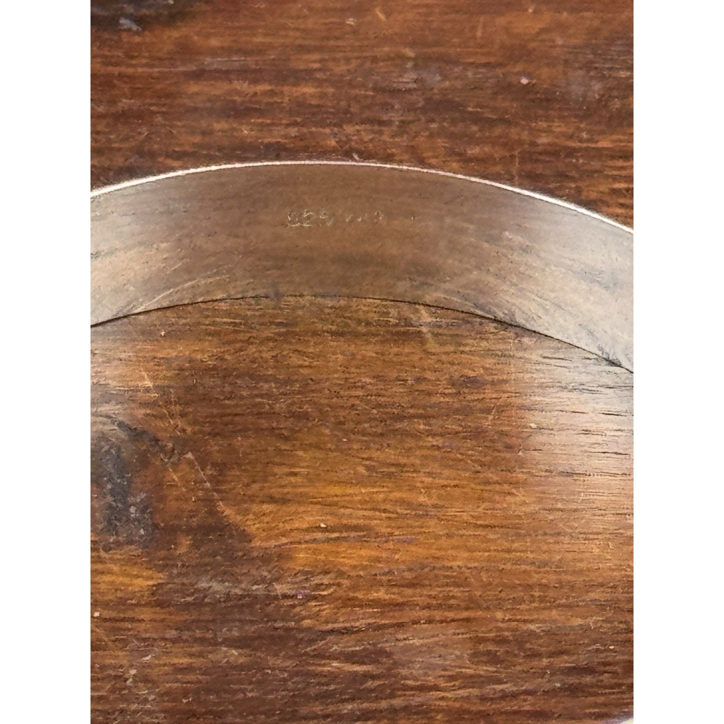 Vintage Sterling Silver Hinged Bangle Bracelet Etched Floral Safety Chain 7.25”