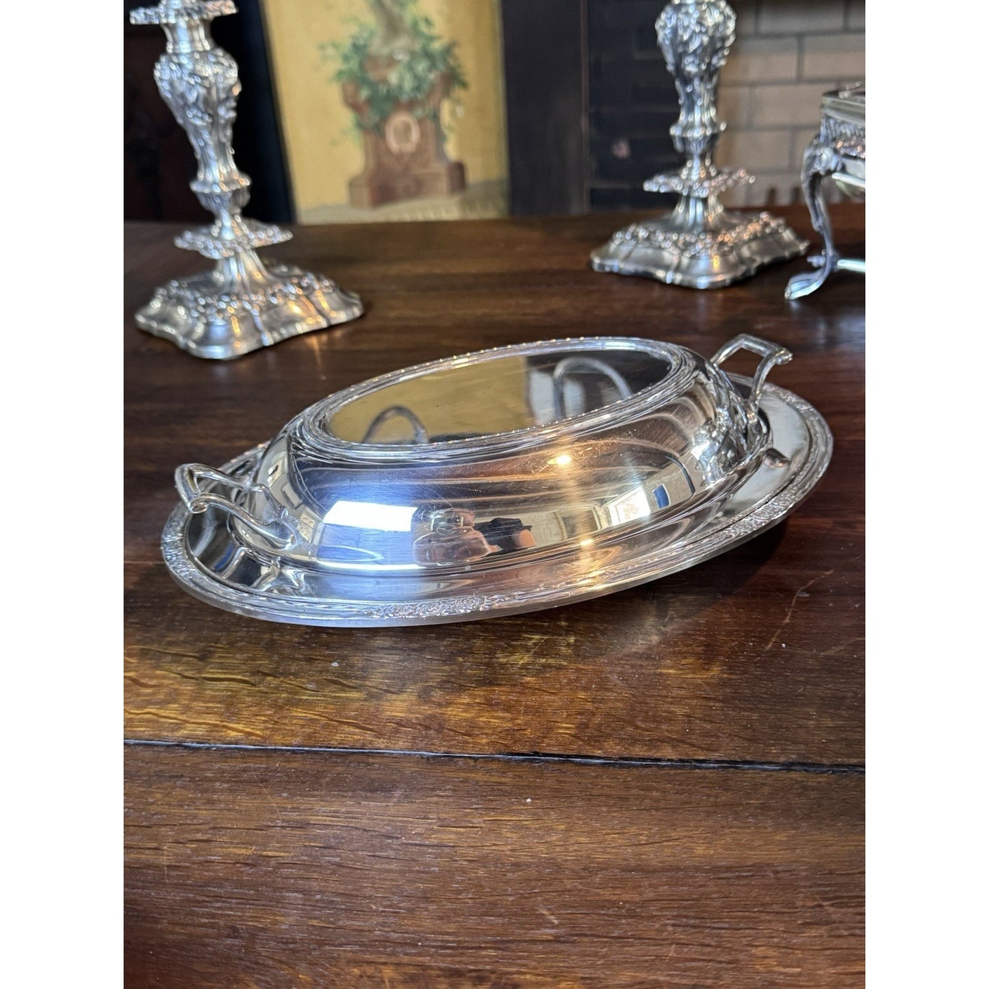 Silverplate Covered Serving Dish International Silver Camille – Oval