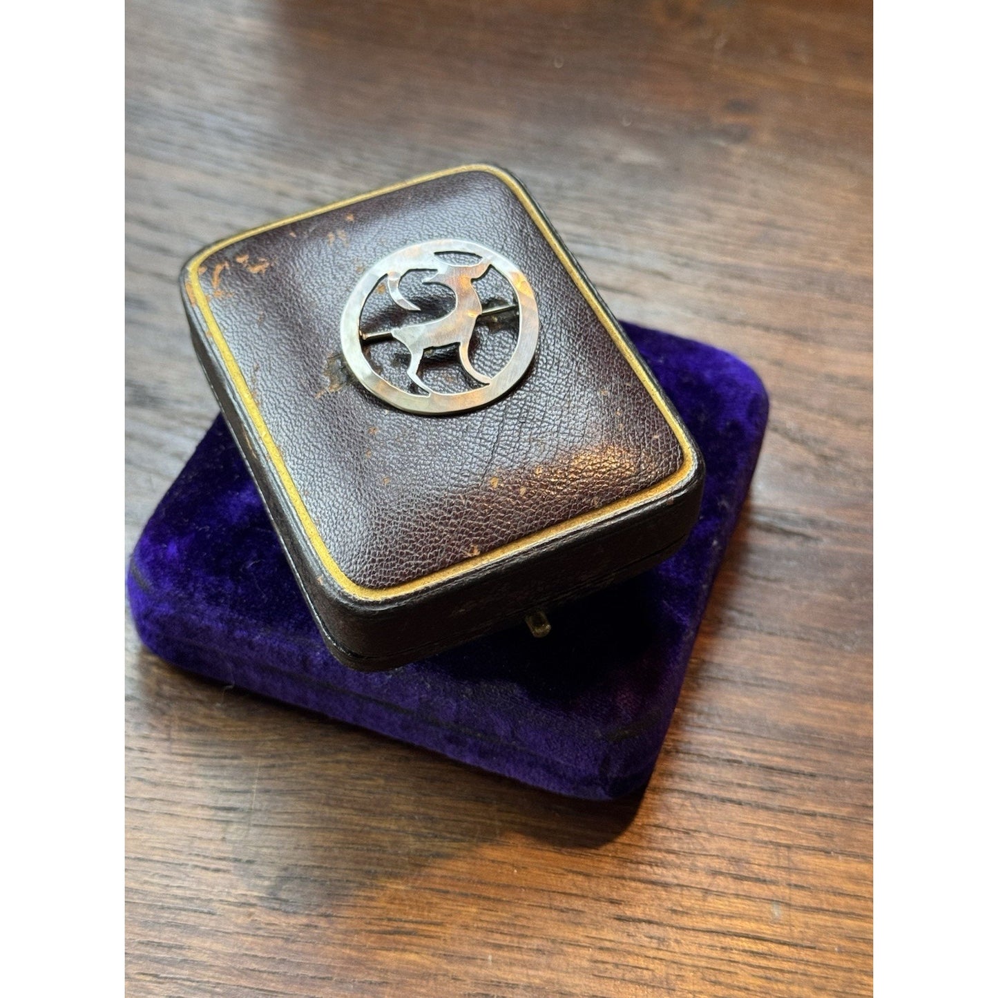 Vintage Silver Brooch 1 1/8” Handmade Modernist Deer Gazelle Tested Silver