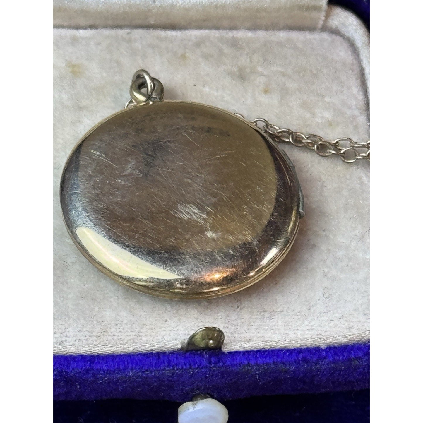 Vintage Gold Filled USN Anchor Locket Necklace 19” Chain Sweetheart Military