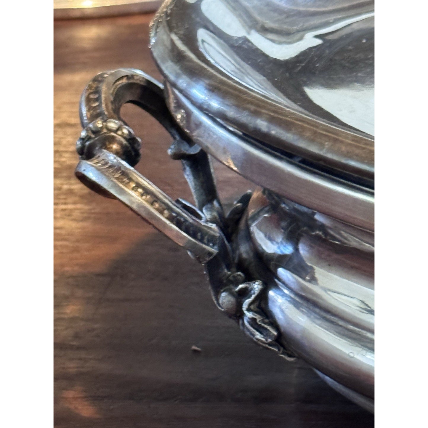 Antique French Silver Plate Entrée Warmer Footed CASSES & Cie
