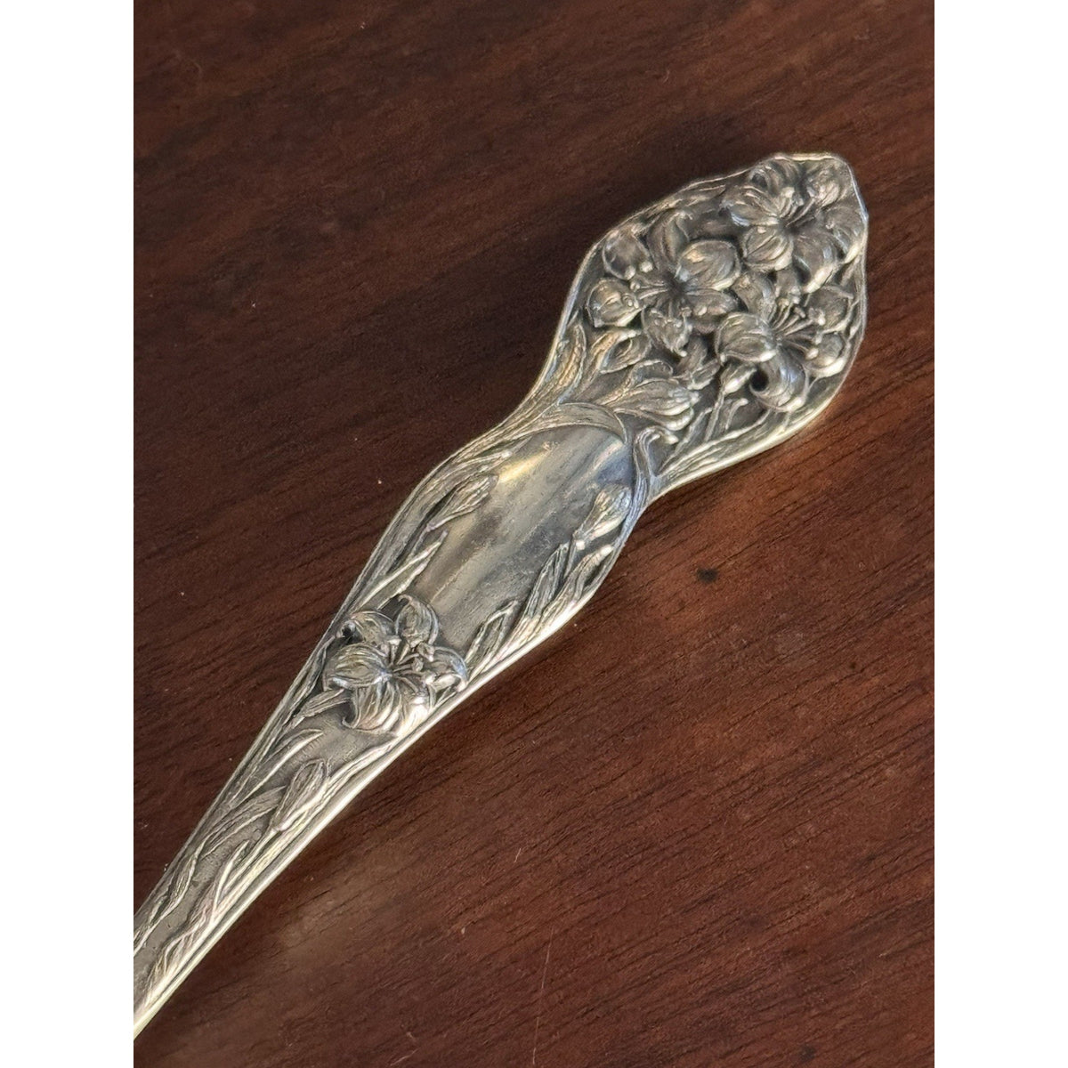 Silverplate Ladle Stratford Silver Co Art Nouveau Floral Antique 7”