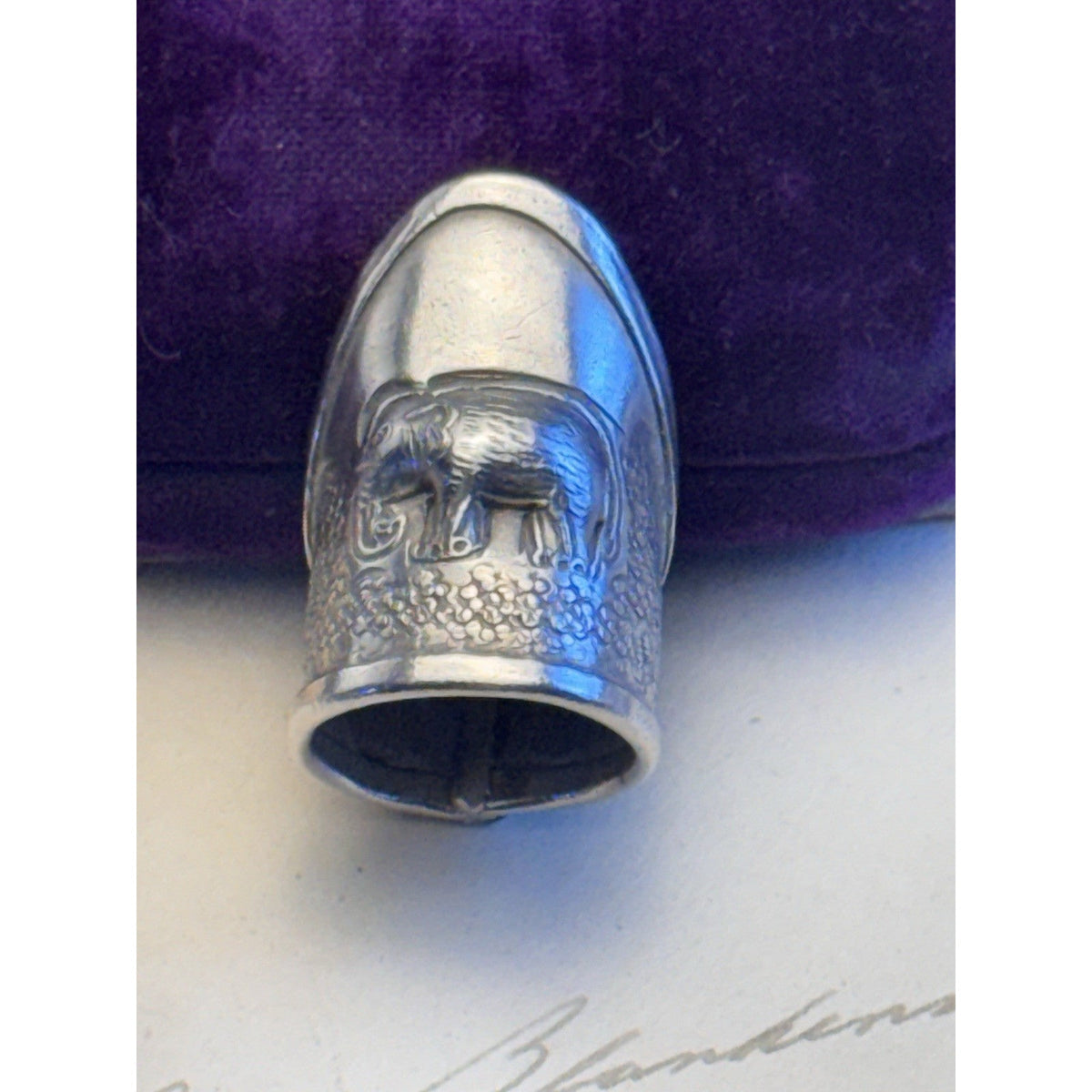 Silver Ring Thai Elephant Artisan Adjustable Size 6 Statement Wide Band 1.25”