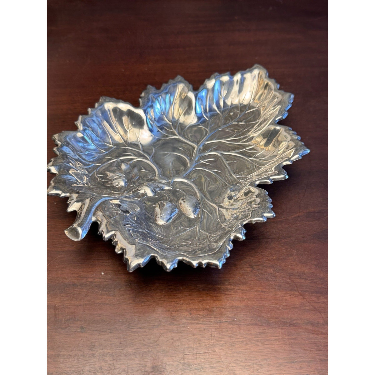 Silverplate Strawberry Dish Crescent Serving Bowl Fruit Tableware Footed