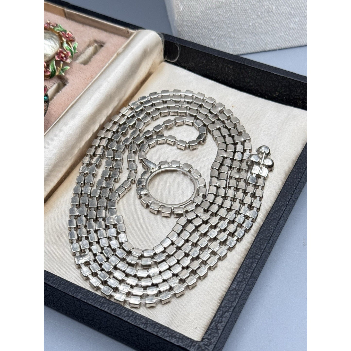Rhinestone Lariat Necklace Belt Convertible Clear Crystal 37.5” VINTAGE