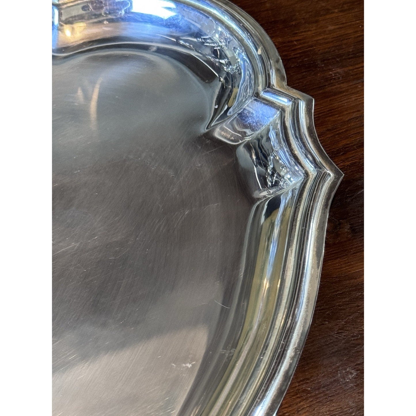 Vintage Silverplate Vanity Tray Made in Italy Chippendale Style Dresser Tray 13”