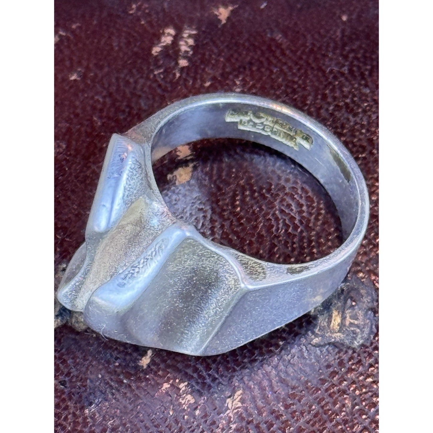Vintage Lapponia Finland 925 Sterling Silver Modernist Ring Size 7