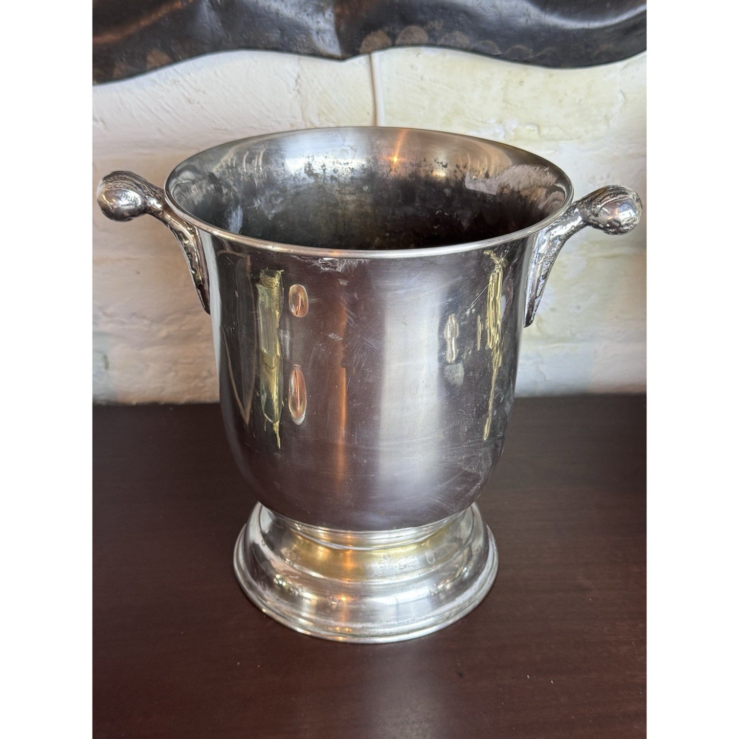Vintage Silverplate Champagne Bucket Wine Cooler Ice Bucket Planter 9.5”