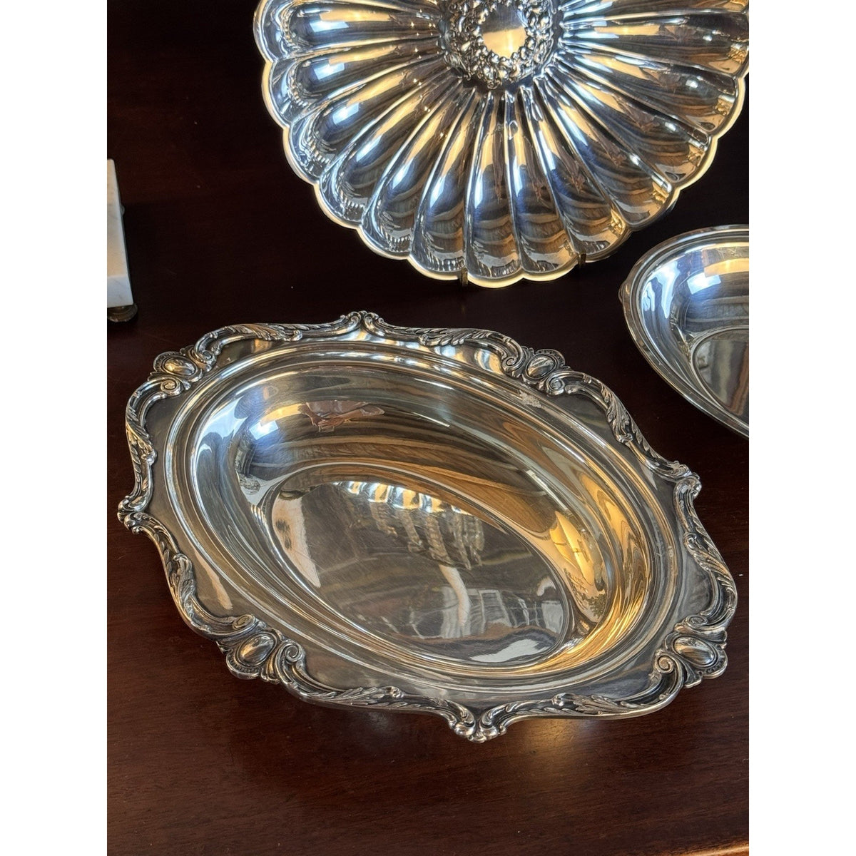 Silverplate Covered Vegetable Dish Wilcox Ornate Convertible Server 12” Antique