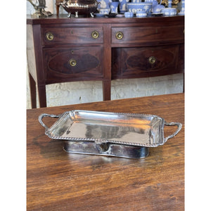 Antique Silverplate Hot Water Food Warmer Serving Dish 13.5”