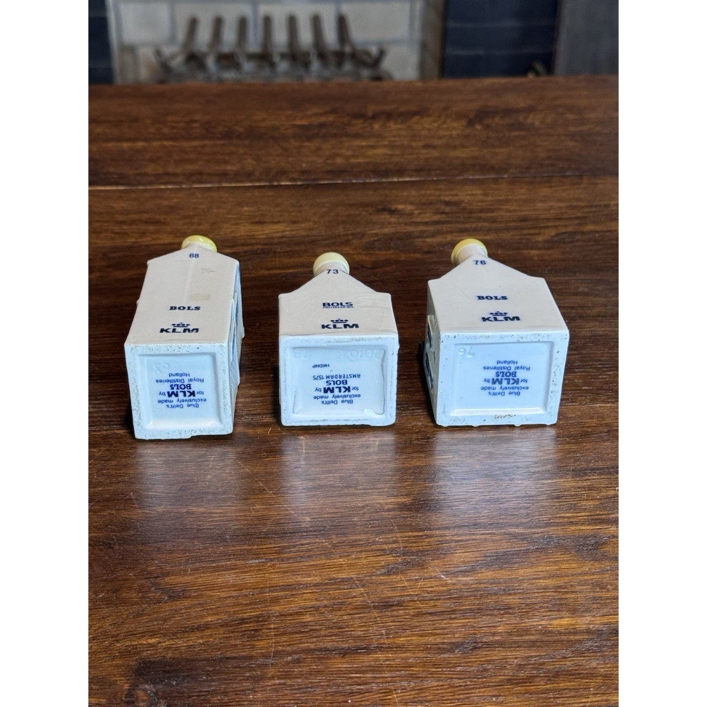 Set 3 KLM Delft Blue Dutch Houses #68 #73 #76 EMPTY Sealed Miniature READ‼️