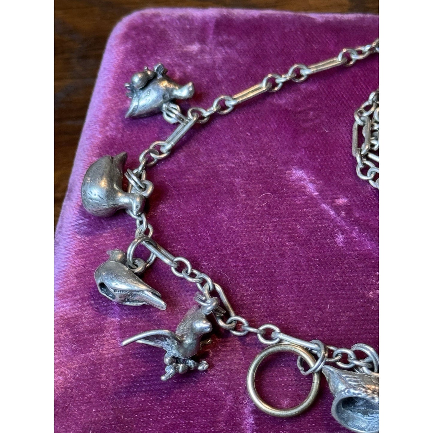 Sterling Silver 12 Days of Christmas Charm Necklace 23.5” 48.2g