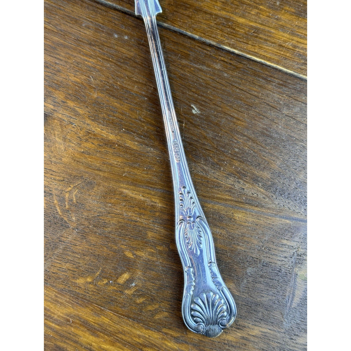 Vintage Stuffing Spoon Kings Pattern IFS Sheffield 13” Serving Spoon Silverplate