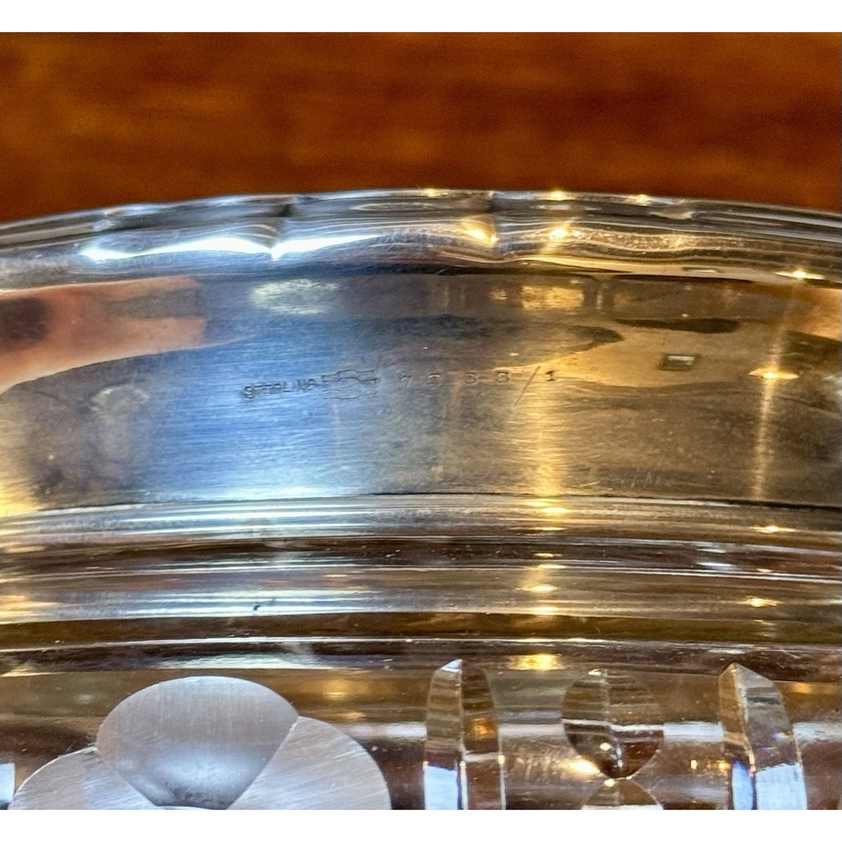 Art Deco Antique Crystal Jewelry Box Sterling Silver Lid Vanity 5.5”